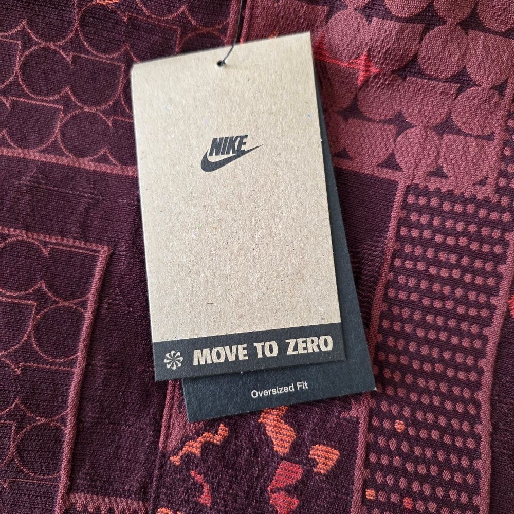 Nike Naomi Osaka Jacquard Jacket Burgundy Floral Gold Women's Medium FV7795-652 - Picture 12 of 13